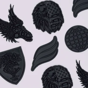 Matte Black Flex Patches