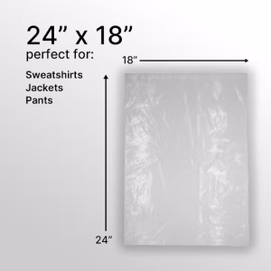Resealable Bags for T-Shirts & Sweatshirts (100-Pack)